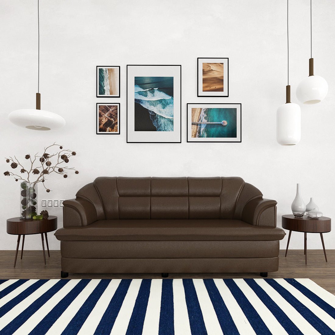 Butterfly Series Leatherette Sofa - Sekar Lifestyle