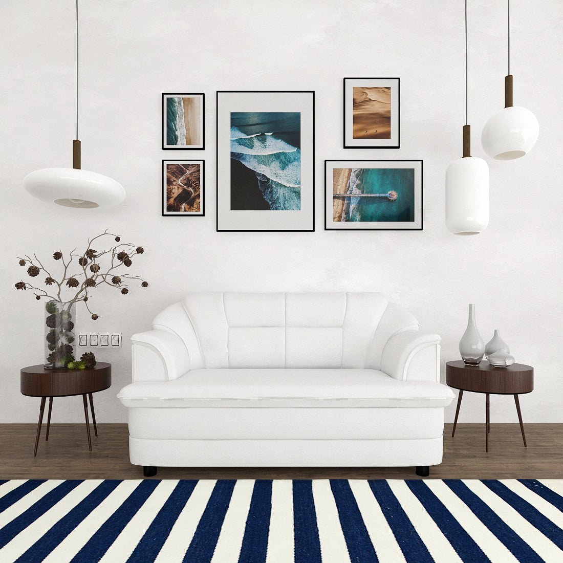 Butterfly Series Leatherette Sofa - Sekar Lifestyle