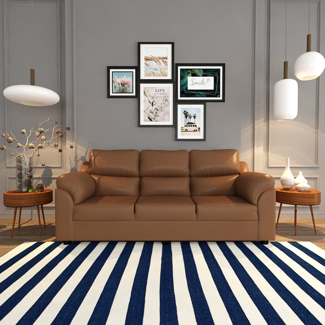 Comfort Series Leatherette Sofa - Sekar Lifestyle