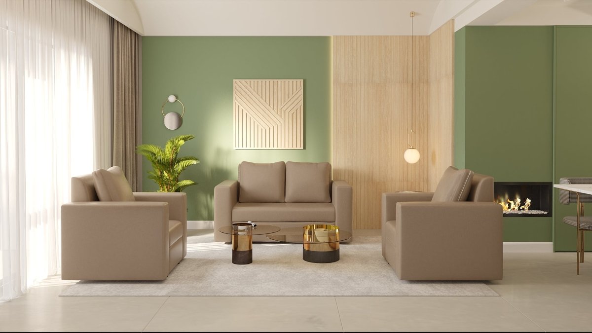 Couch Series with Pillows Leatherette Sofa - Sekar Lifestyle