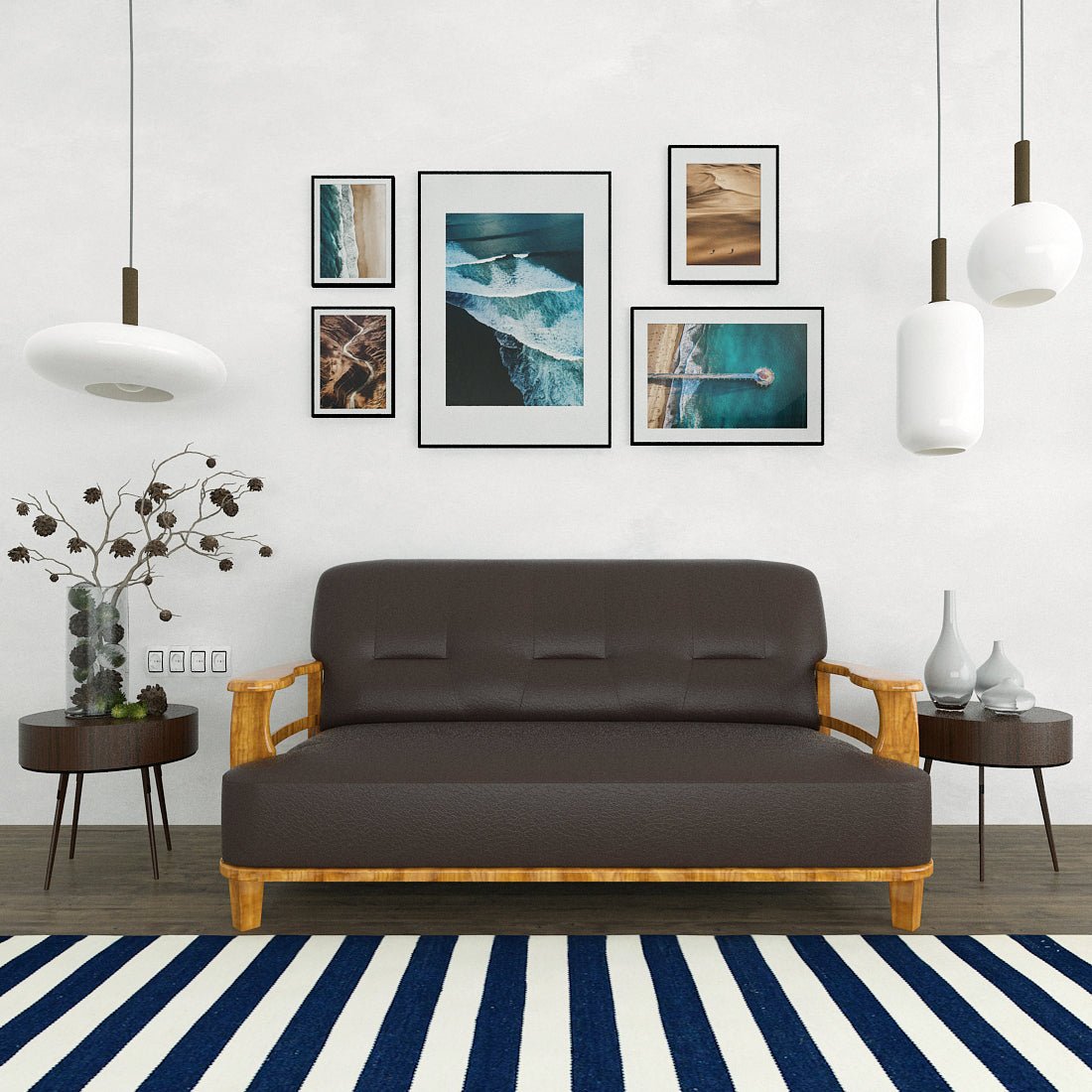 Elite Series Wooden Handle Sofa - Sekar Lifestyle