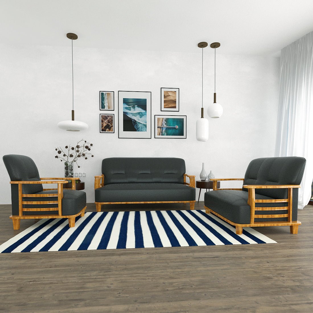 Elite Series Wooden Handle Sofa - Sekar Lifestyle