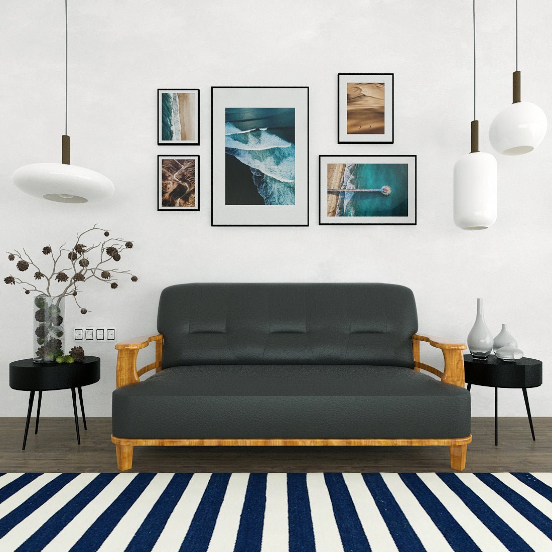 Elite Series Wooden Handle Sofa - Sekar Lifestyle