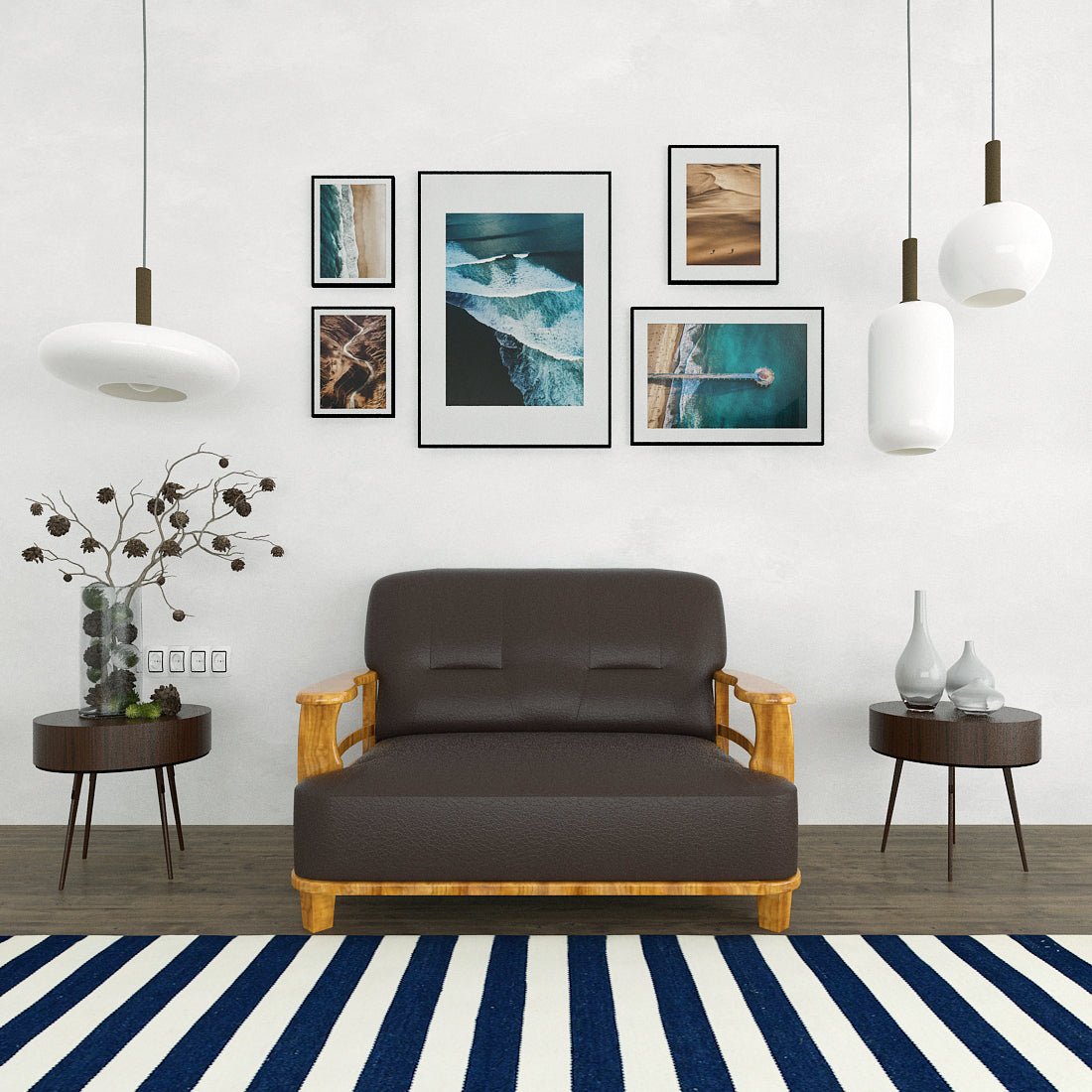 Elite Series Wooden Handle Sofa - Sekar Lifestyle