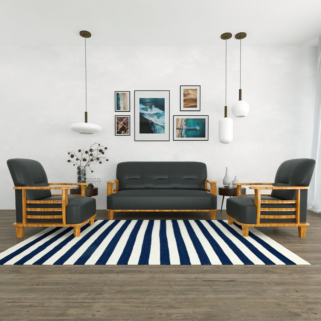 Elite Series Wooden Handle Sofa - Sekar Lifestyle