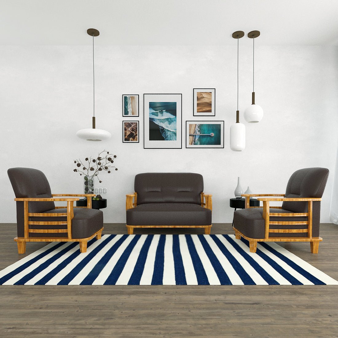 Elite Series Wooden Handle Sofa - Sekar Lifestyle