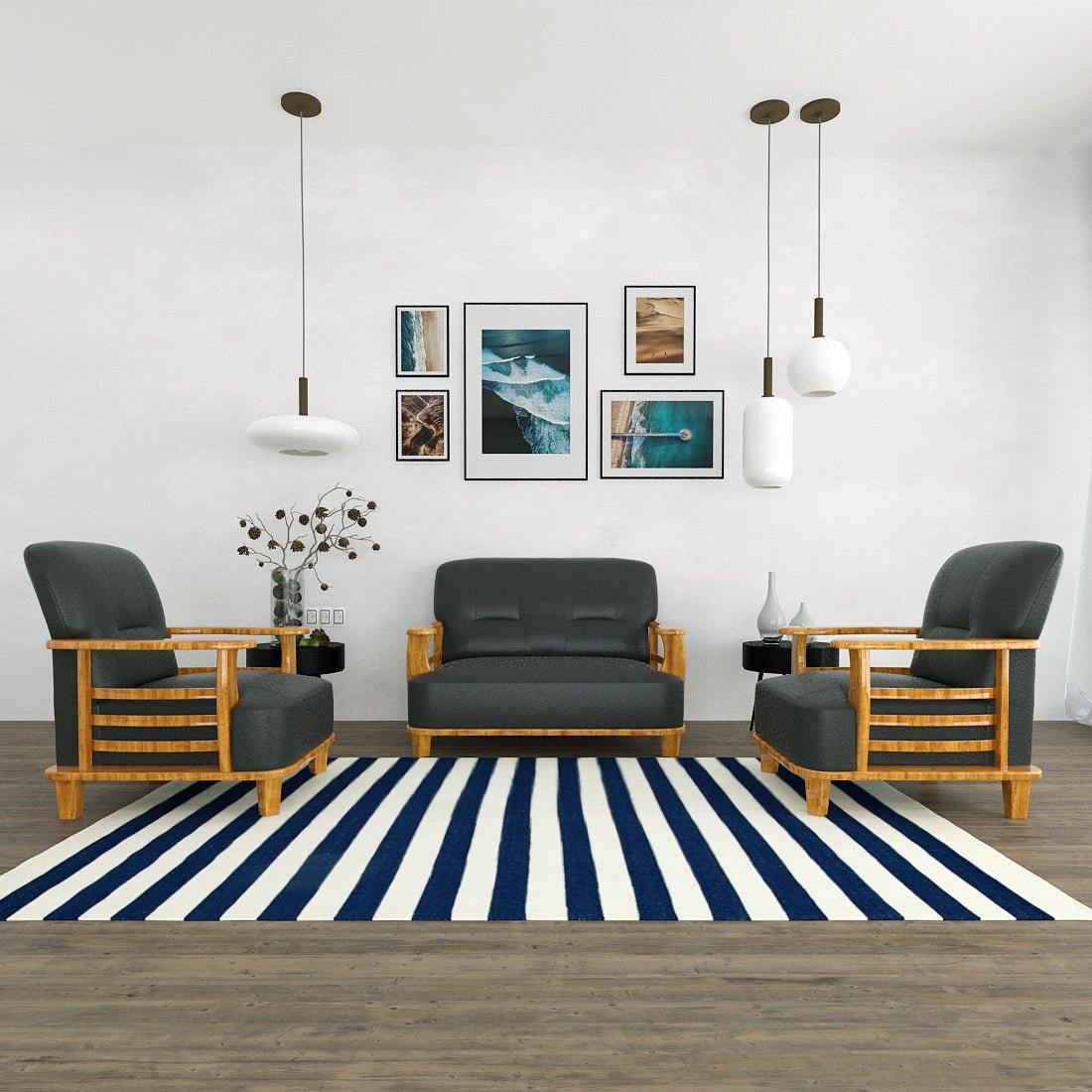 Elite Series Wooden Handle Sofa - Sekar Lifestyle