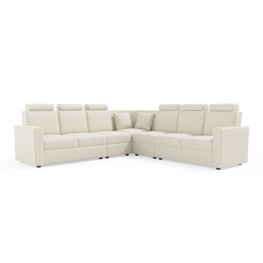 L Shape Corner Fabric Sofa [with Normal Handles] - Sekar Lifestyle
