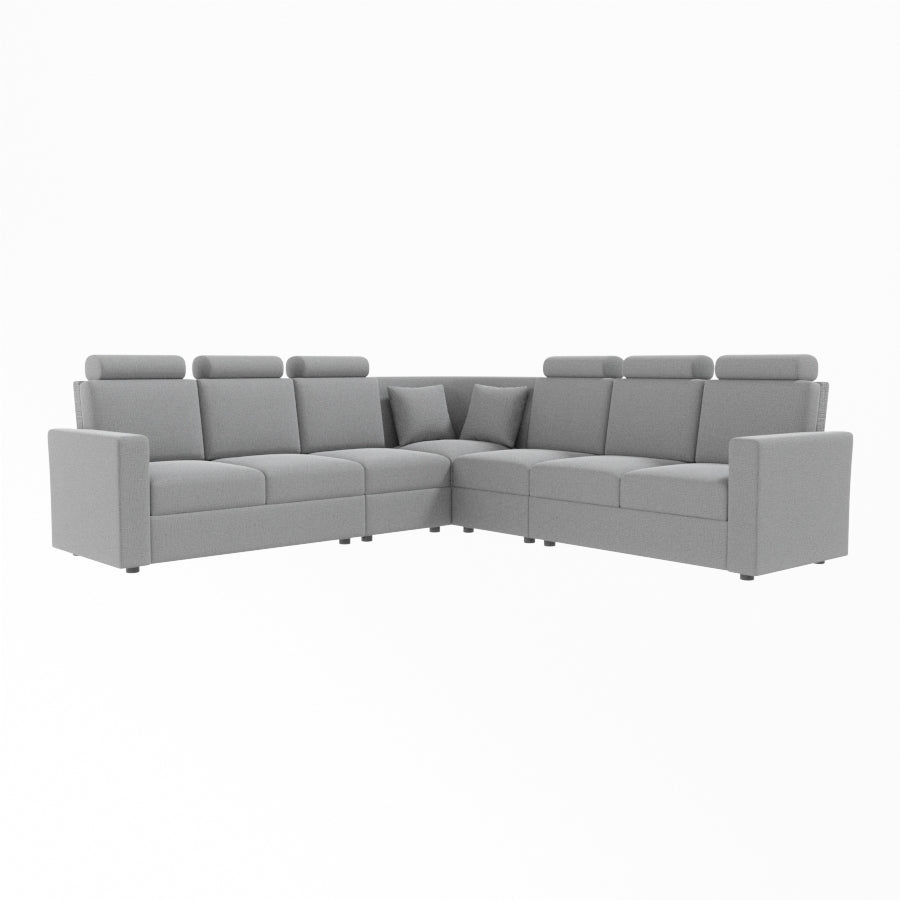 L Shape Corner Fabric Sofa [with Normal Handles] - Sekar Lifestyle