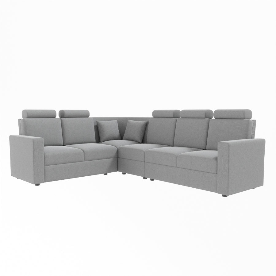 L Shape Corner Fabric Sofa [with Normal Handles] - Sekar Lifestyle