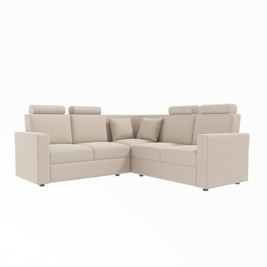L Shape Corner Fabric Sofa [with Normal Handles] - Sekar Lifestyle