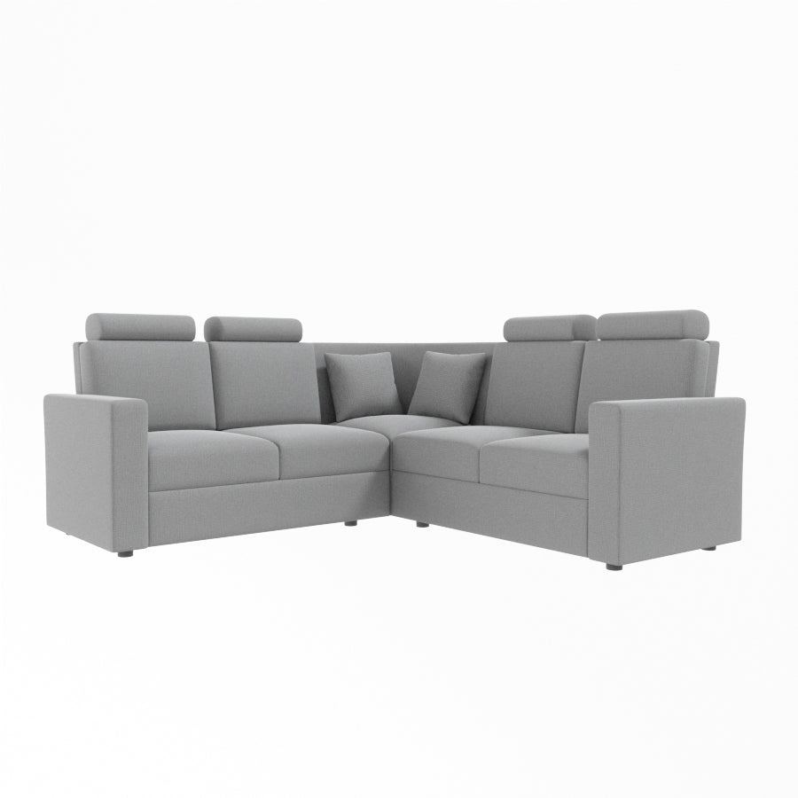 L Shape Corner Fabric Sofa [with Normal Handles] - Sekar Lifestyle