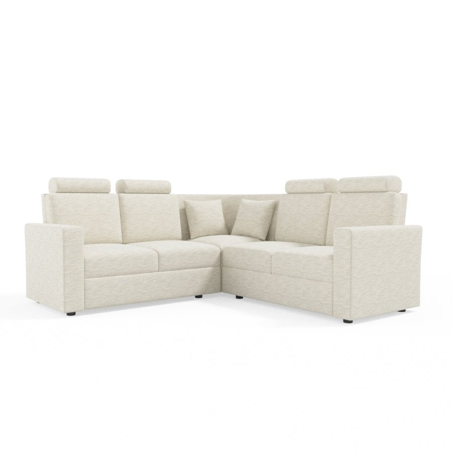 L Shape Corner Fabric Sofa [with Normal Handles] - Sekar Lifestyle