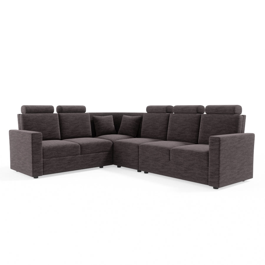 L Shape Corner Fabric Sofa [with Normal Handles] - Sekar Lifestyle