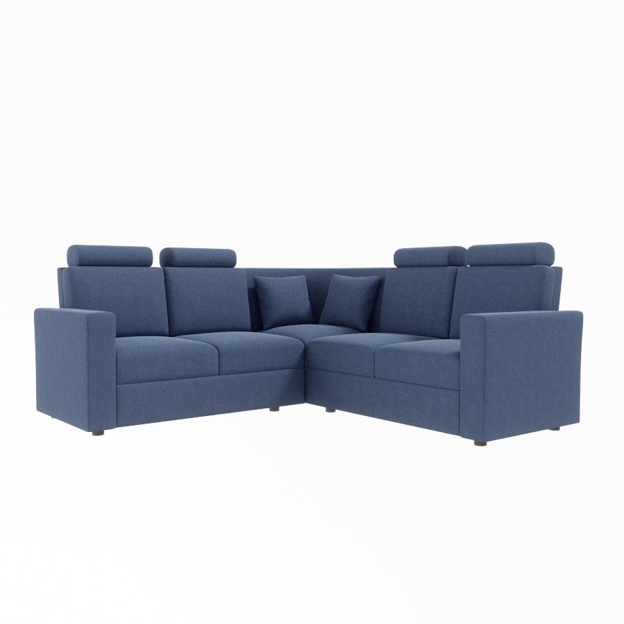 L Shape Corner Fabric Sofa [with Normal Handles] - Sekar Lifestyle