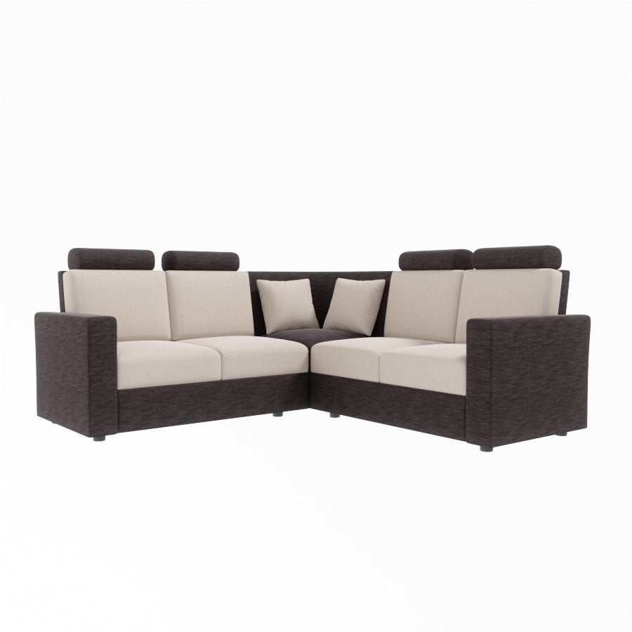 L Shape Corner Fabric Sofa [with Normal Handles] - Sekar Lifestyle