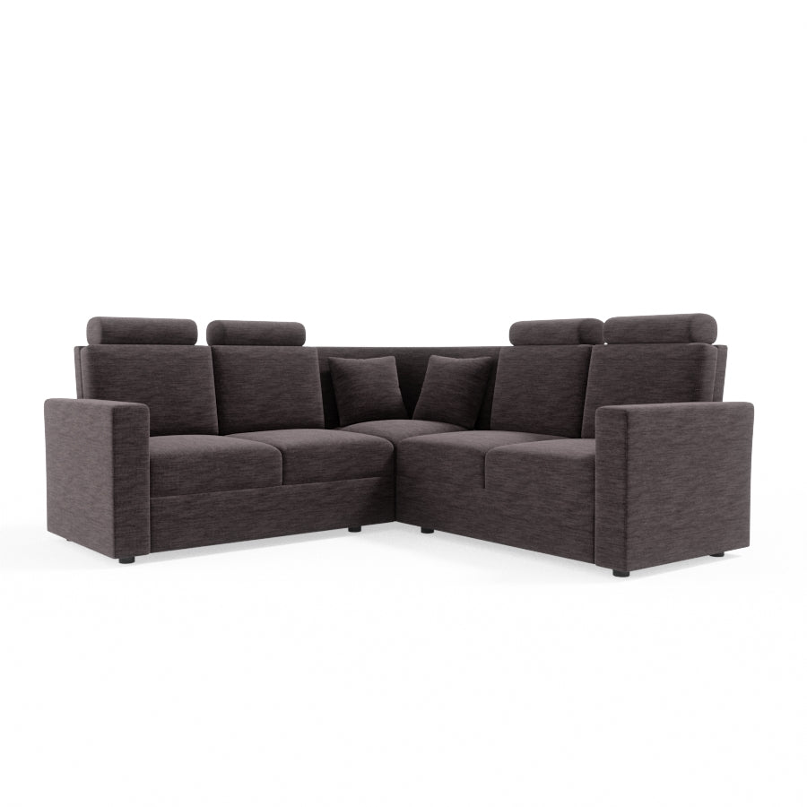 L Shape Corner Fabric Sofa [with Normal Handles] - Sekar Lifestyle