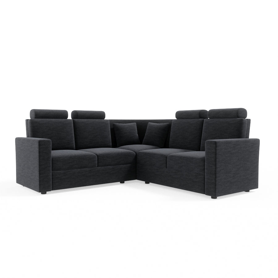 L Shape Corner Fabric Sofa [with Normal Handles] - Sekar Lifestyle