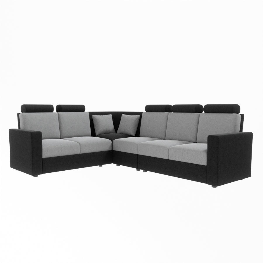 L Shape Corner Fabric Sofa [with Normal Handles] - Sekar Lifestyle