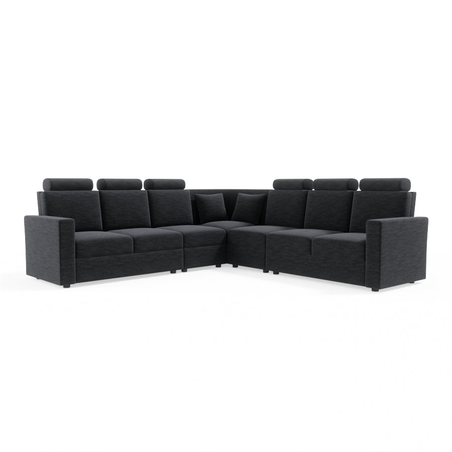 L Shape Corner Fabric Sofa [with Normal Handles] - Sekar Lifestyle