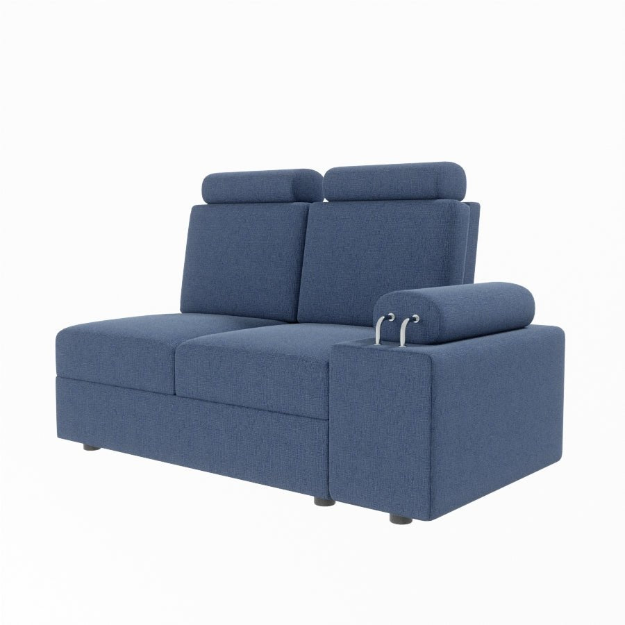 L Shape Corner Fabric Sofa [with Steel Handles] - Sekar Lifestyle