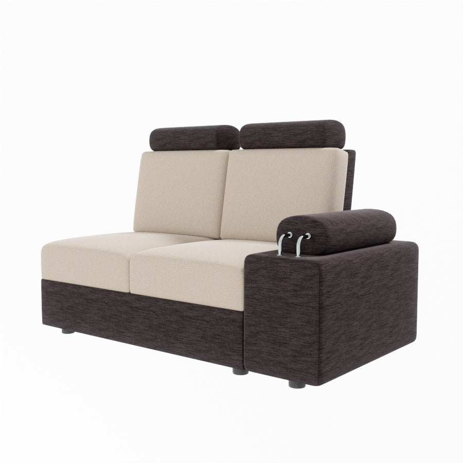 L Shape Corner Fabric Sofa [with Steel Handles] - Sekar Lifestyle