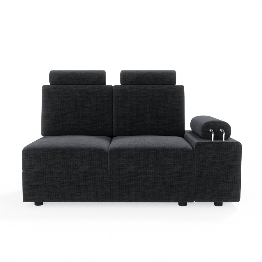 L Shape Corner Fabric Sofa [with Steel Handles] - Sekar Lifestyle