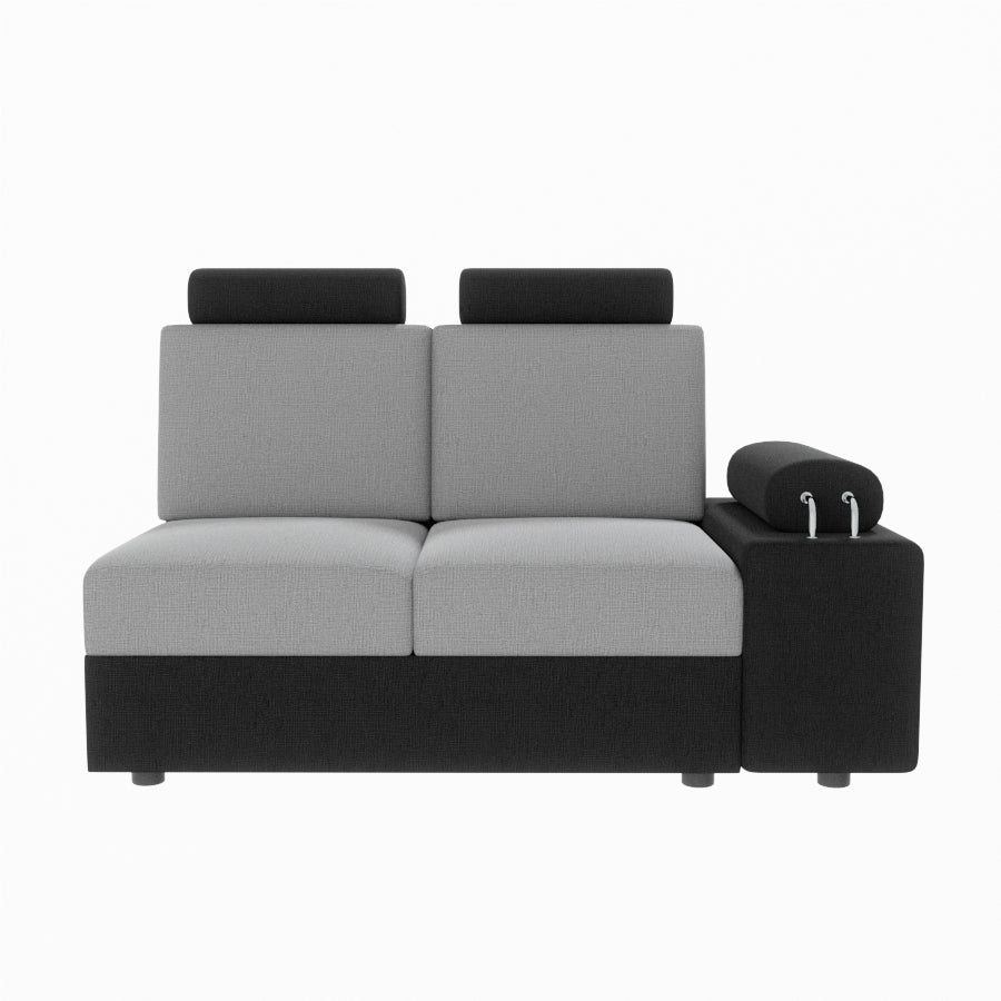 L Shape Corner Fabric Sofa [with Steel Handles] - Sekar Lifestyle