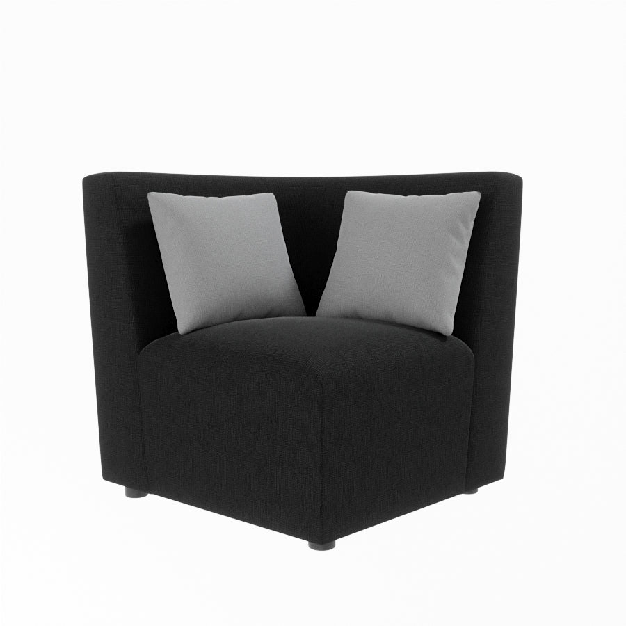 L Shape Corner Fabric Sofa [with Steel Handles] - Sekar Lifestyle