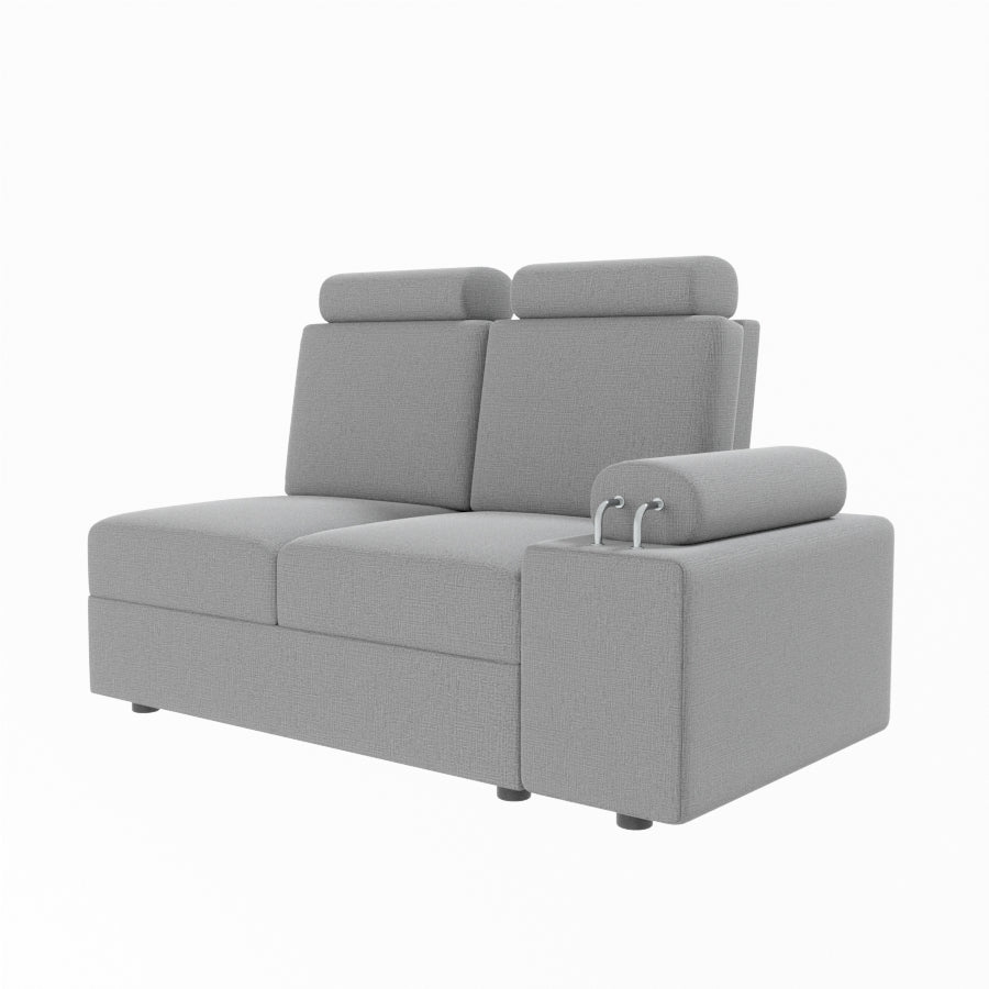 L Shape Corner Fabric Sofa [with Steel Handles] - Sekar Lifestyle
