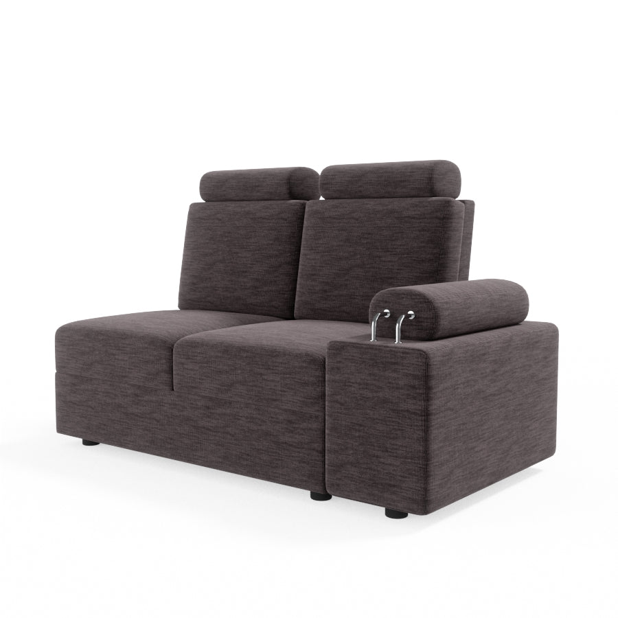 L Shape Corner Fabric Sofa [with Steel Handles] - Sekar Lifestyle