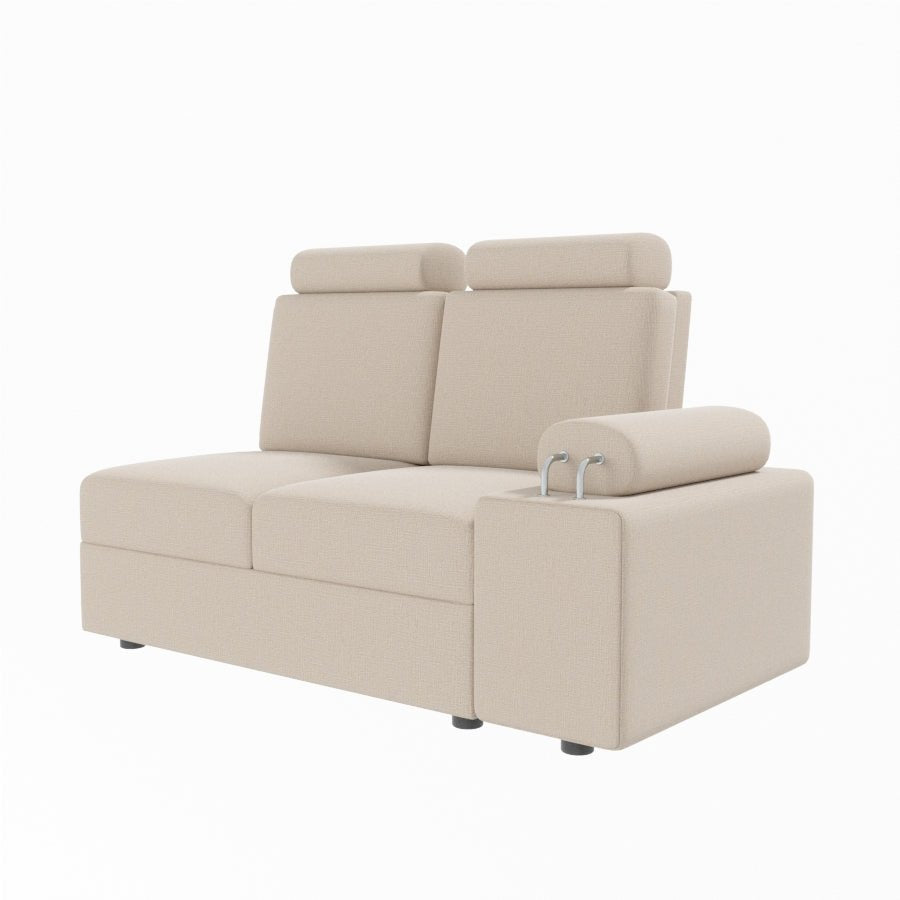 L Shape Corner Fabric Sofa [with Steel Handles] - Sekar Lifestyle