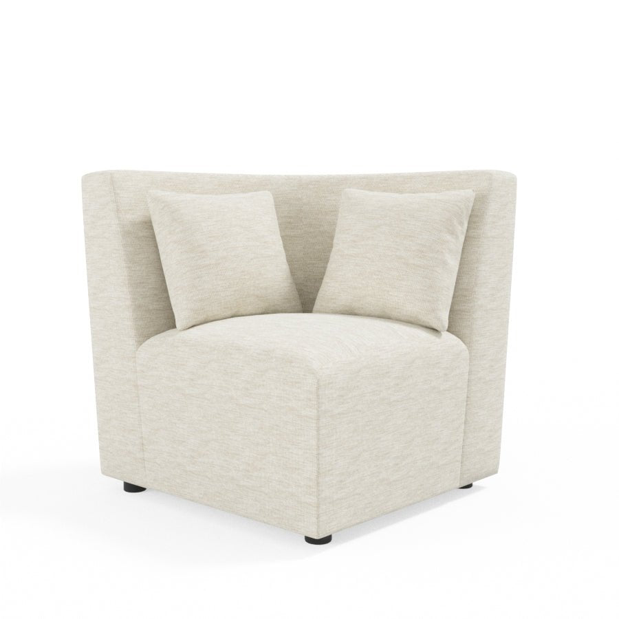 L Shape Corner Fabric Sofa [with Steel Handles] - Sekar Lifestyle