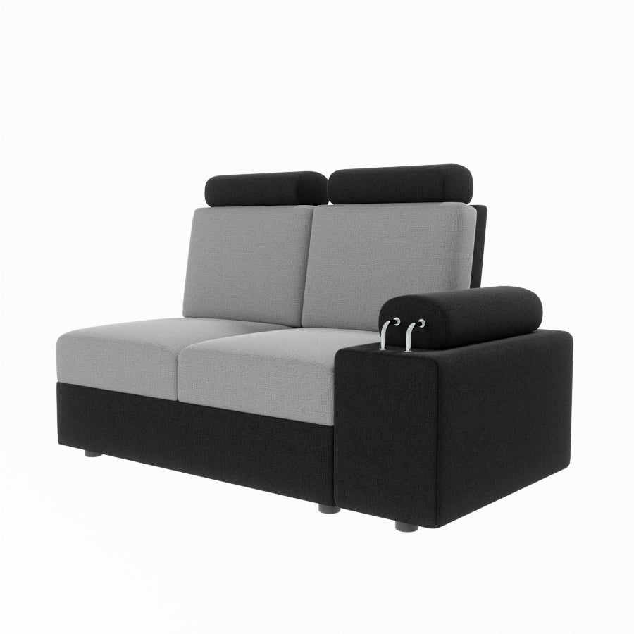 L Shape Corner Fabric Sofa [with Steel Handles] - Sekar Lifestyle