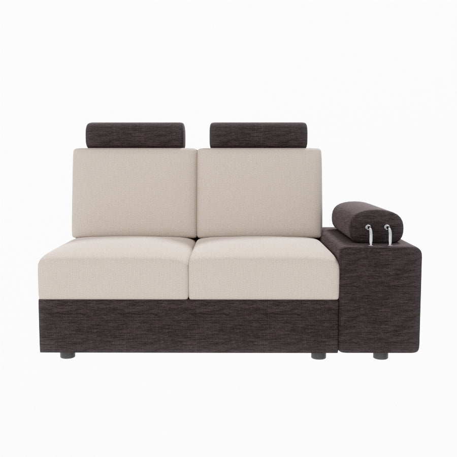 L Shape Corner Fabric Sofa [with Steel Handles] - Sekar Lifestyle