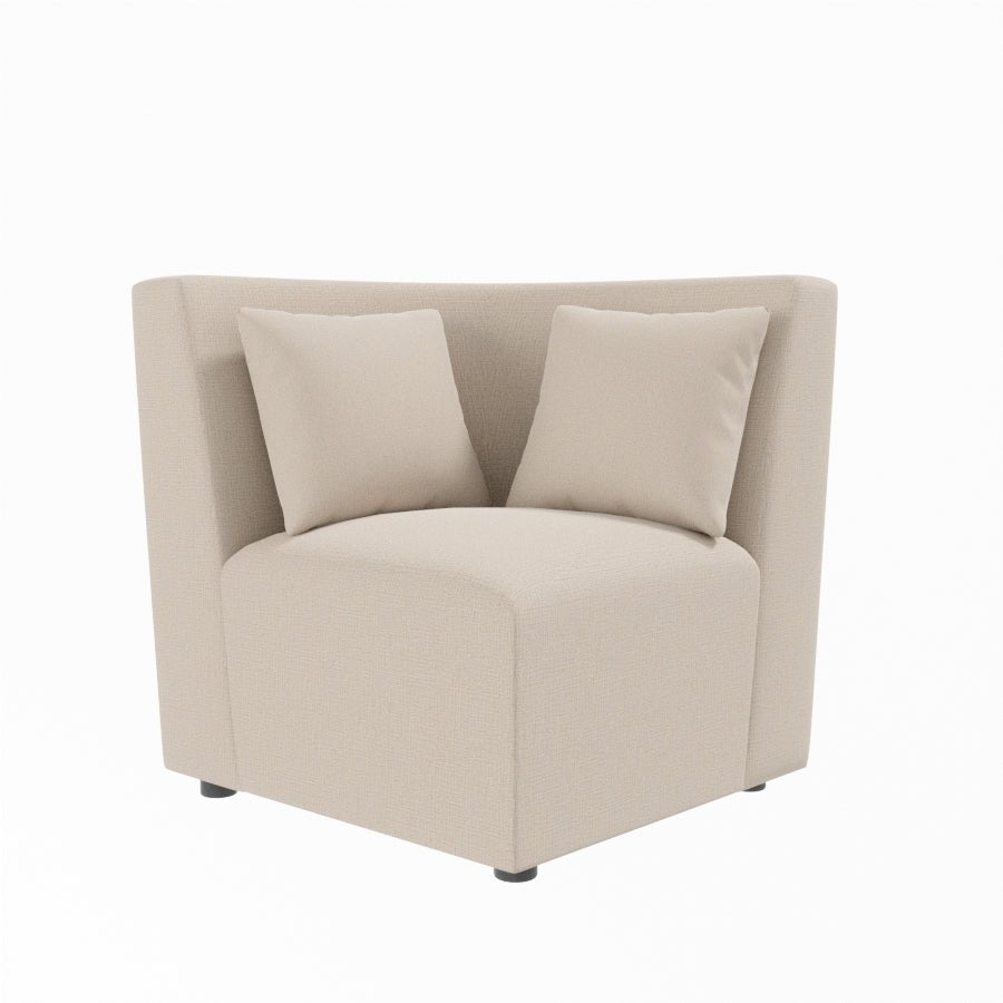L Shape Corner Fabric Sofa [with Steel Handles] - Sekar Lifestyle