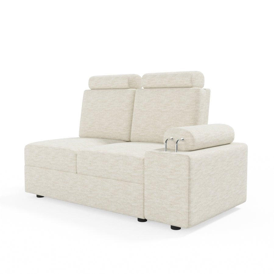 L Shape Corner Fabric Sofa [with Steel Handles] - Sekar Lifestyle
