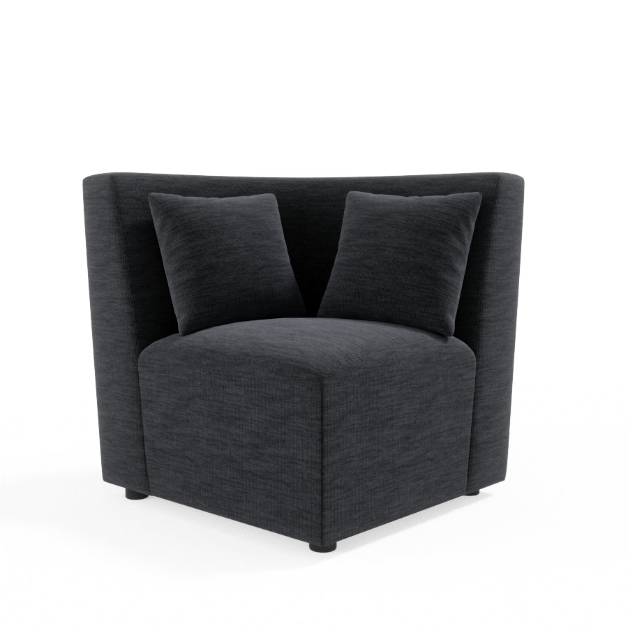 L Shape Corner Fabric Sofa [with Steel Handles] - Sekar Lifestyle