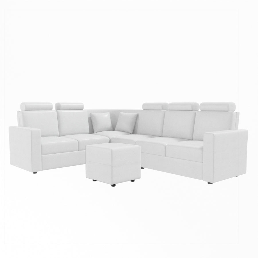 L Shape Corner Leatherette Sofa [with Normal Handles] With Box Moda - Sekar Lifestyle