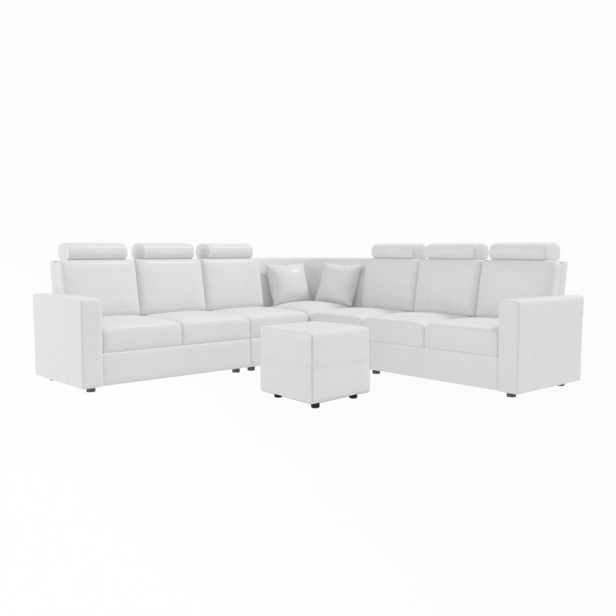 L Shape Corner Leatherette Sofa [with Normal Handles] With Box Moda - Sekar Lifestyle