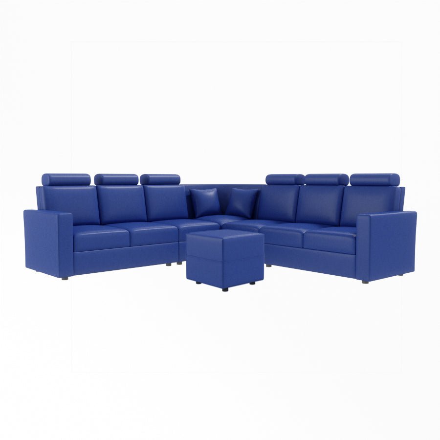 L Shape Corner Leatherette Sofa [with Normal Handles] With Box Moda - Sekar Lifestyle