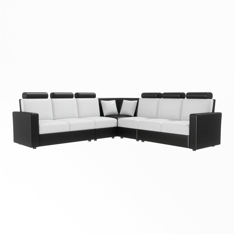 L Shape Corner Leatherette Sofa [with Normal Handles] - Sekar Lifestyle