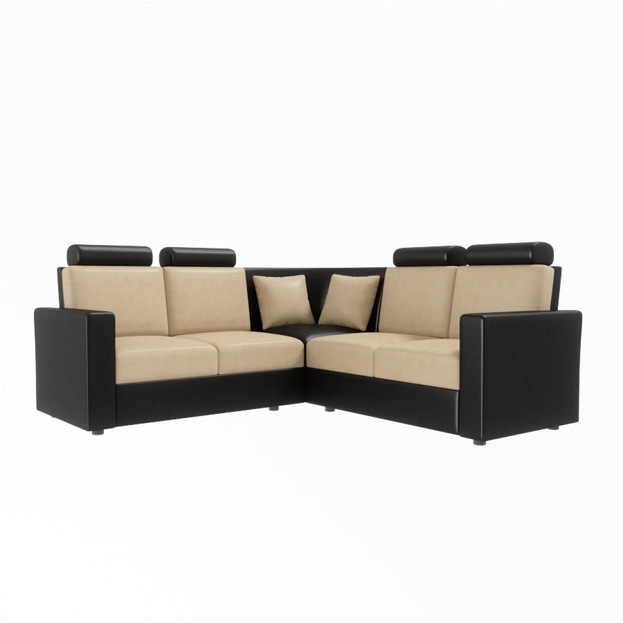 L Shape Corner Leatherette Sofa [with Normal Handles] - Sekar Lifestyle