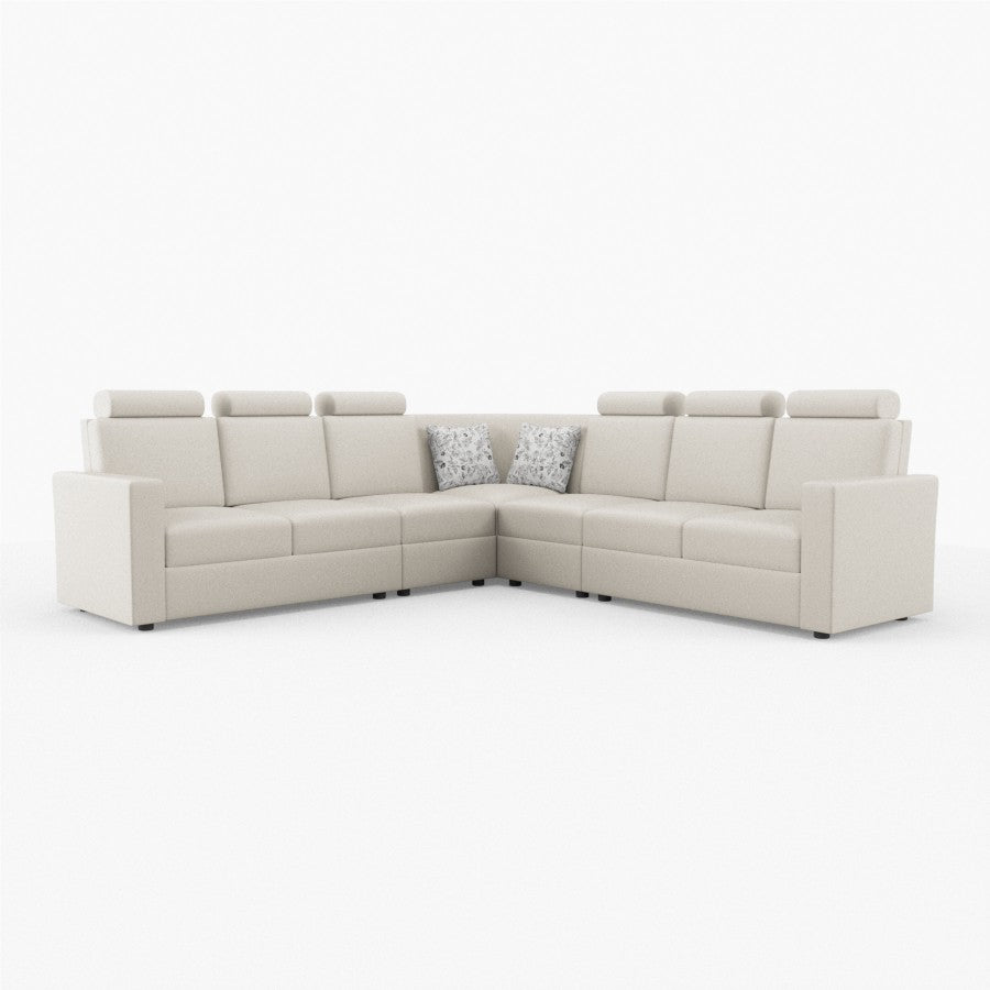 L Shape Corner Leatherette Sofa [with Normal Handles] - Sekar Lifestyle