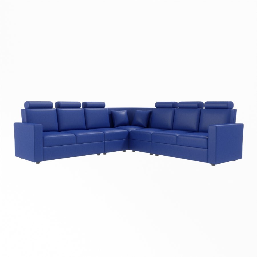 L Shape Corner Leatherette Sofa [with Normal Handles] - Sekar Lifestyle