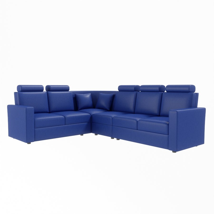 L Shape Corner Leatherette Sofa [with Normal Handles] - Sekar Lifestyle