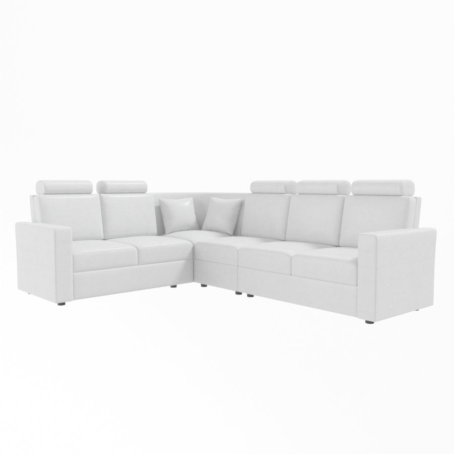 L Shape Corner Leatherette Sofa [with Normal Handles] - Sekar Lifestyle