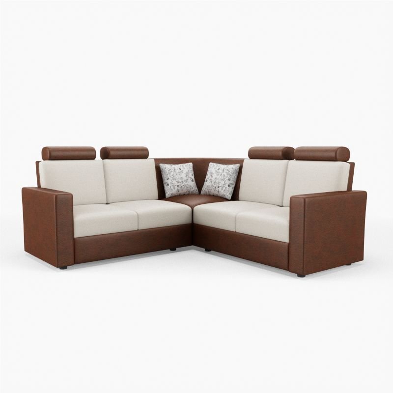 L Shape Corner Leatherette Sofa [with Normal Handles] - Sekar Lifestyle