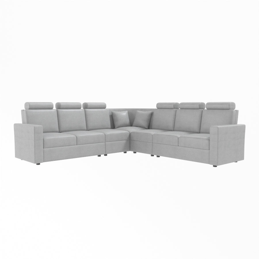 L Shape Corner Leatherette Sofa [with Normal Handles] - Sekar Lifestyle