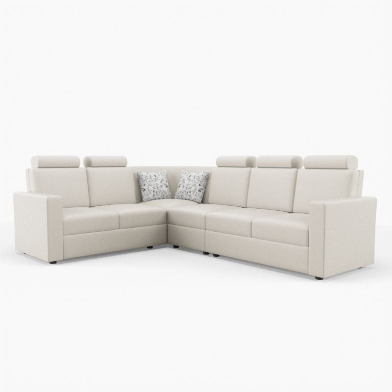 L Shape Corner Leatherette Sofa [with Normal Handles] - Sekar Lifestyle